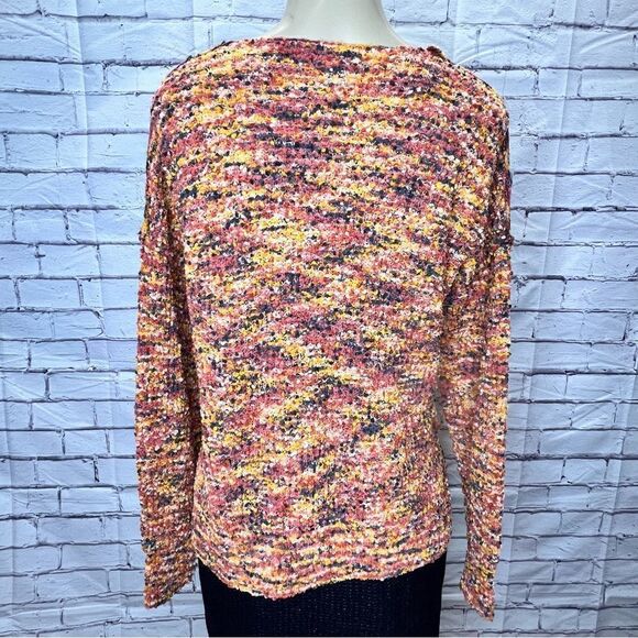 Rachel Zoe Popcorn Confetti Knit V Neck Neutral Soft Cozy Sweater - Picture 2 of 5